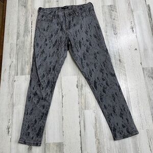 Dear John Gisele Snake Ankle Skinny Jean Gray Black NWOT 29